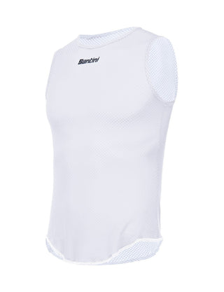 Santini Lieve Men's Sleeveless Baselayer - White