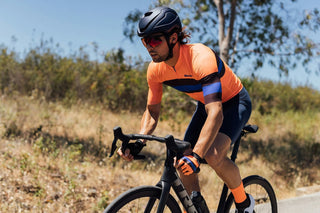 Santini Riga Long Cuff Summer Gloves - Fluro Orange
