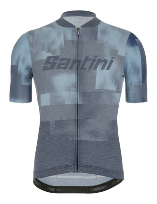 Santini Forza Indoor Train Men's Short Sleeve Jersey - Black/Grey