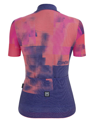 Santini Forza Indoor Training Women's Short Sleeve Jersey - Orange Purple
