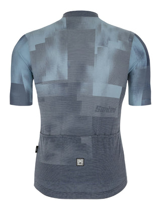 Santini Forza Indoor Train Men's Short Sleeve Jersey - Black/Grey