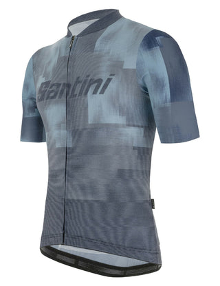 Santini Forza Indoor Train Men's Short Sleeve Jersey - Black/Grey