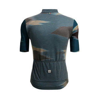 Santini Watt Men's Indoor Cycling Short Sleeve Jersey - Military Green