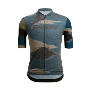 Santini Watt Men's Indoor Cycling Short Sleeve Jersey - Military Green