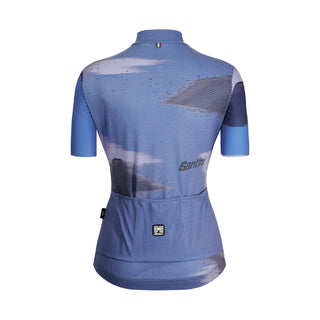 Santini Watt Women's Indoor Training Short Sleeve Jersey - Royal Blue
