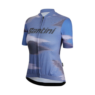 Santini Watt Women's Indoor Training Short Sleeve Jersey - Royal Blue