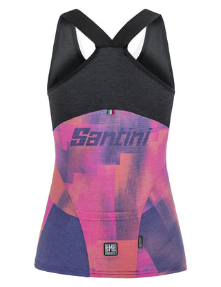 Santini Forza Women's Indoor Train Tank Top - Orange/Purple
