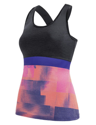 Santini Forza Women's Indoor Train Tank Top - Orange/Purple
