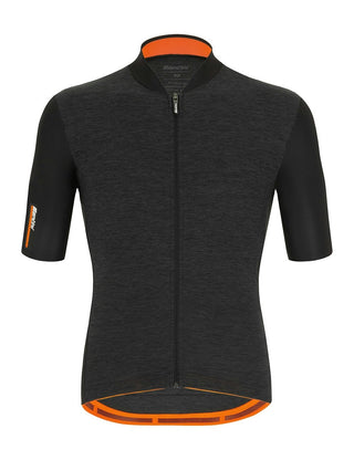 Santini Colore Puro Classic Short Sleeve Men's Jersey - Black