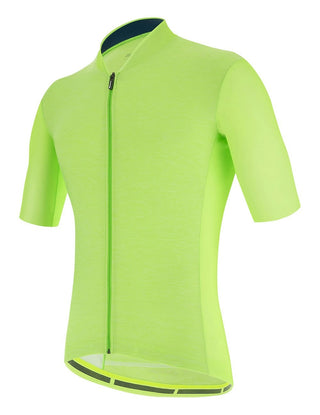 Santini Colore Puro Classic Short Sleeve Men's Jersey - Fluro Green