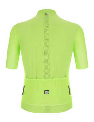 Santini Colore Puro Classic Short Sleeve Men's Jersey - Fluro Green