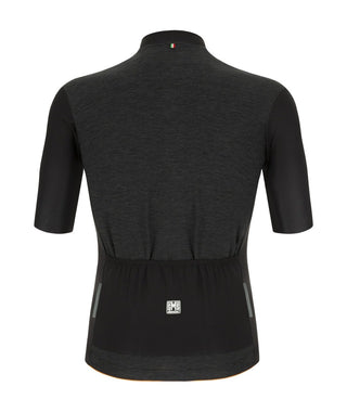 Santini Colore Puro Slim Short Sleeve Men's Jersey - Black