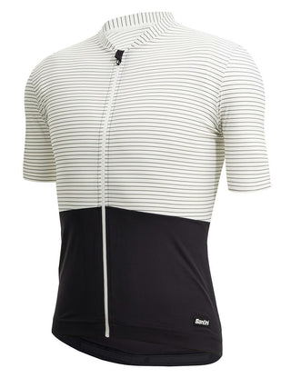 Santini Colore Riga Men's Summer Short Sleeve Jersey - White