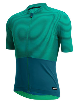Santini Colore Riga Men's Summer Short Sleeve Jersey - Green
