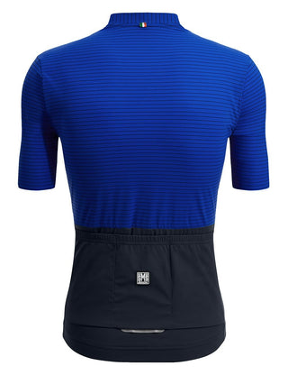Santini Colore Riga Men's Summer Short Sleeve Jersey - Nautica Blue