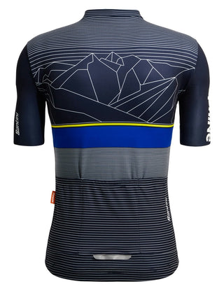 Santini Criterium Du Dauphine Men's Short Sleeve Jersey - Blue