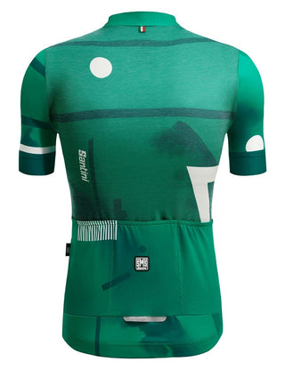 Santini Delta Berg Men's Short Sleeve Jersey - Green