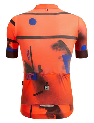Santini Delta Berg Men's Short Sleeve Jersey - Fluro Orange
