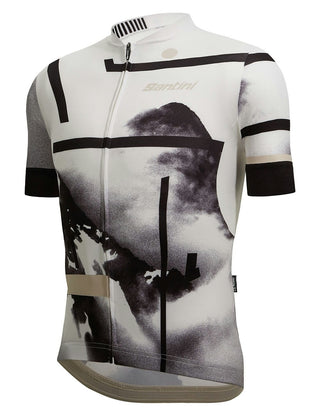 Santini Delta Berg Men's Short Sleeve Jersey - White