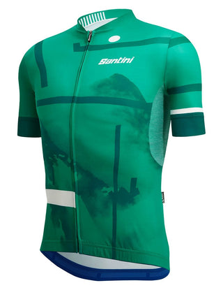 Santini Delta Berg Men's Short Sleeve Jersey - Green