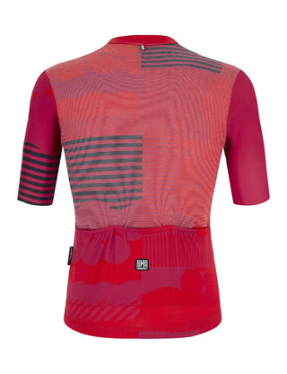 Santini Delta Optic Men's Short Sleeve Jersey - Red