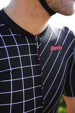 Santini Eco Sleek Dinamo Men's Short Sleeve Jersey - Black Nero