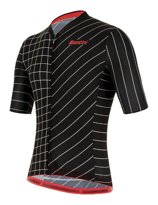 Santini Eco Sleek Dinamo Men's Short Sleeve Jersey - Black Nero