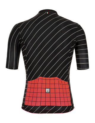 Santini Eco Sleek Dinamo Men's Short Sleeve Jersey - Black Nero