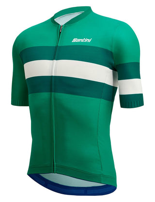 Santini Eco Sleek Bengal 3S Men's Short Sleeve Summer Jersey - Green