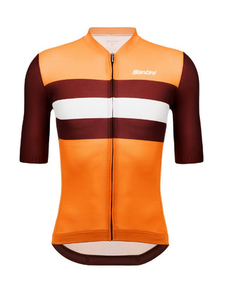Santini Eco Sleek Bengal 4S Men's Short Sleeve Jersey - Orange