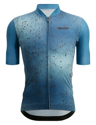 Santini Fango Men's Tech Short Sleeve Jersey - Blue
