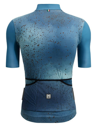 Santini Fango Men's Tech Short Sleeve Jersey - Blue