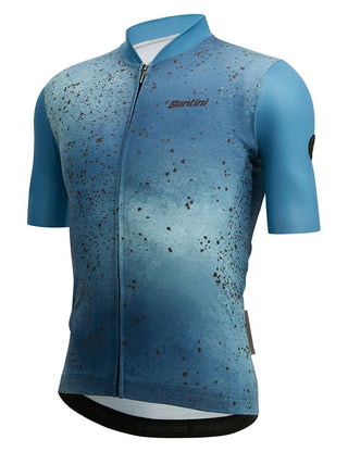 Santini Fango Men's Tech Short Sleeve Jersey - Blue