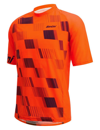 Santini Fibra Men's Gravel/MTB Jersey - Fluro Orange