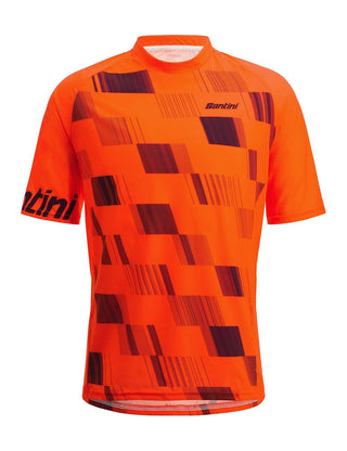 Santini Fibra Men's Gravel/MTB Jersey - Fluro Orange