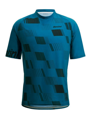 Santini Fibra Men's Gravel/MTB Jersey - Turquoise