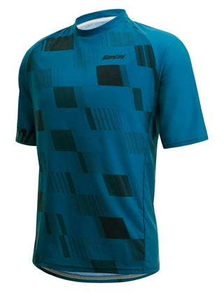 Santini Fibra Men's Gravel/MTB Jersey - Turquoise