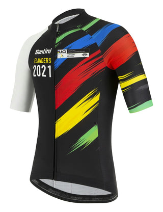 Santini UCI Flanders Collectors Men's Short Sleeve Jersey - Black/White