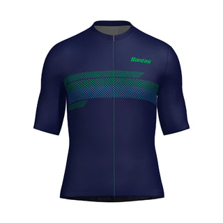Santini SMS Horizon Classic Fit Short Sleeve Jersey - Nautica Blue