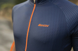 Santini Karma Kite Men's Short Sleeve Jersey - Nautica Blue