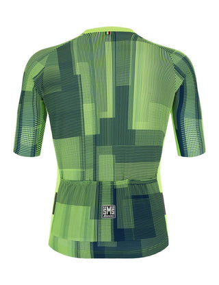 Santini Karma Kinetic Short Sleeve Men's Jersey - Fluro Green