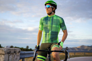 Santini Karma Kinetic Short Sleeve Men's Jersey - Fluro Green