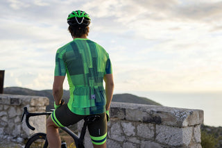 Santini Karma Kinetic Short Sleeve Men's Jersey - Fluro Green