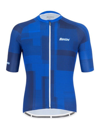 Santini Karma Kinetic Short Sleeve Men's Jersey - Royal Blue