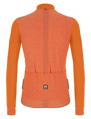 Santini Colore Puro Long Sleeve Men's Jersey - Fluro Orange