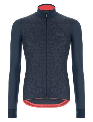 Santini Colore Puro Long Sleeve Men's Jersey - Nautica Blue