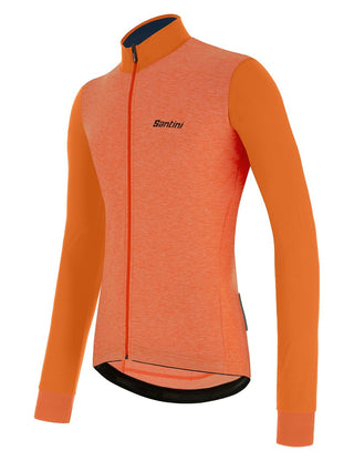 Santini Colore Puro Long Sleeve Men's Jersey - Fluro Orange