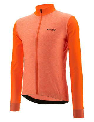 Santini Colore Puro 3W Long Sleeve Jersey - Fluro Orange