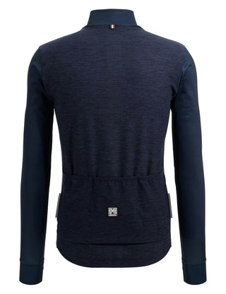 Santini Colore Puro 3W Long Sleeve Jersey - Nautica Blue