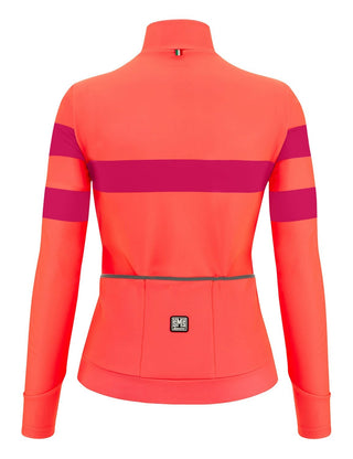 Santini Coral Bengal Women's Long Sleeve Jersey - Granatina Pink